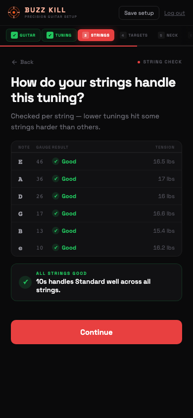 Buzzkill string tension calculator